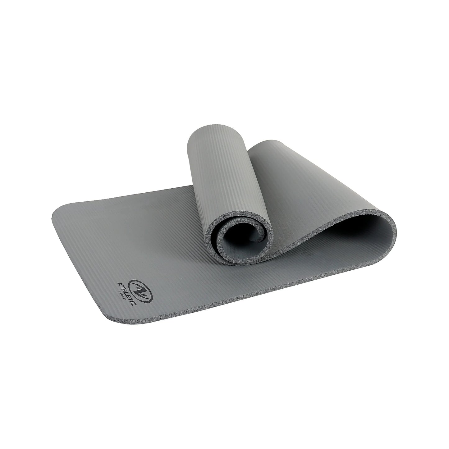 (3 Pack)  12Mm Fitness Mat, NBR Foam Gray Color, with Carry Strap, Size: 72Inx23.5Inx12Mm