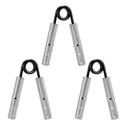 Power Gripper Set - Pro Hand Grip Strengthener Set of 3, Wrist and Forearm Exerciser, Build Crushing Grip Strength and Mobility 100/150/200 Lbs Set