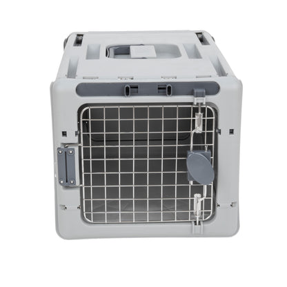 19" Collapsible Dog Kennel, Gray, XS, for Pets up to 20 Lbs