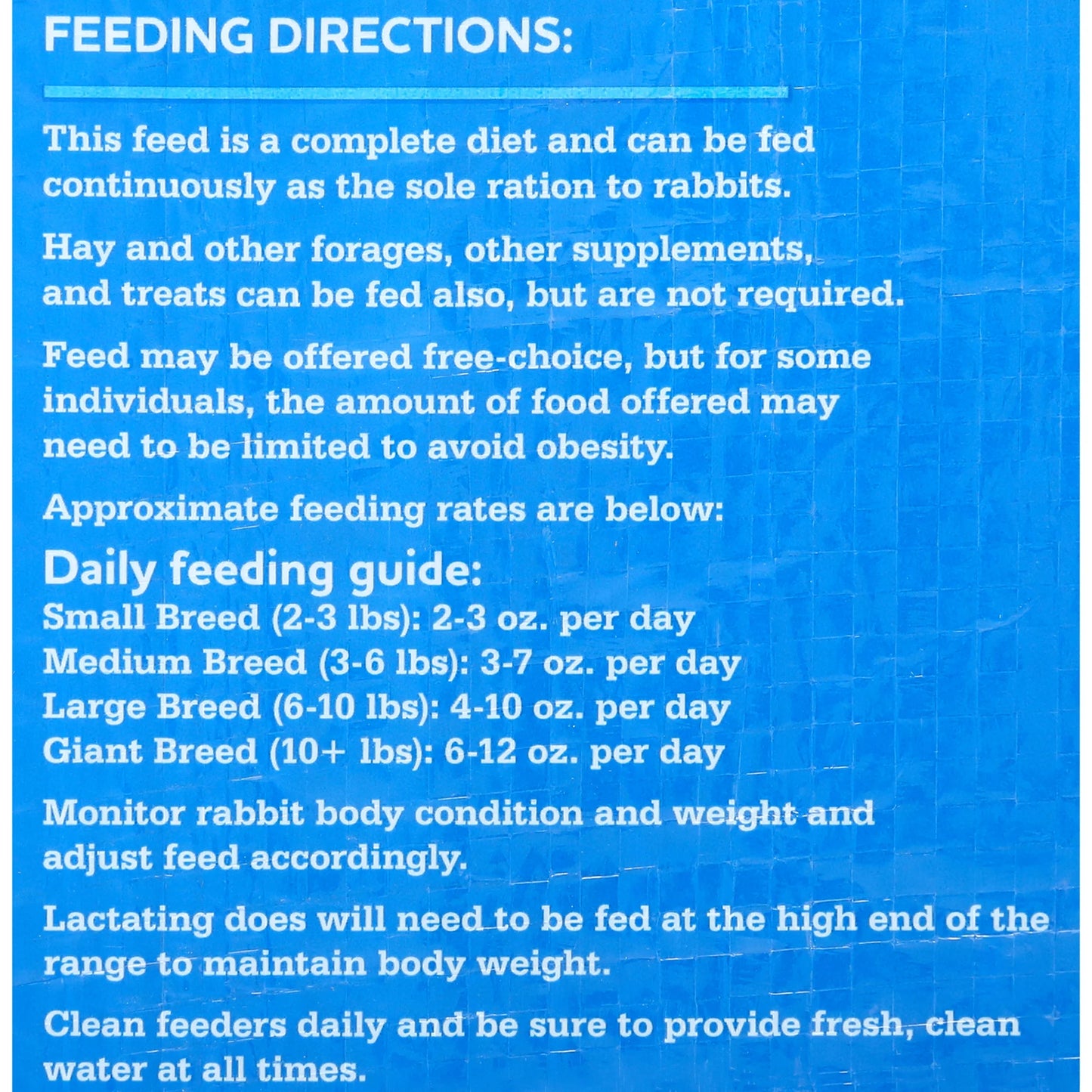 Rabbit Pellets, 25 Lb Bag