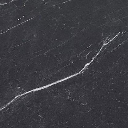 47 In. Navy Blue Wood Buffet Bar Cabinet with Barn Door with Marbling Pattern Countertop