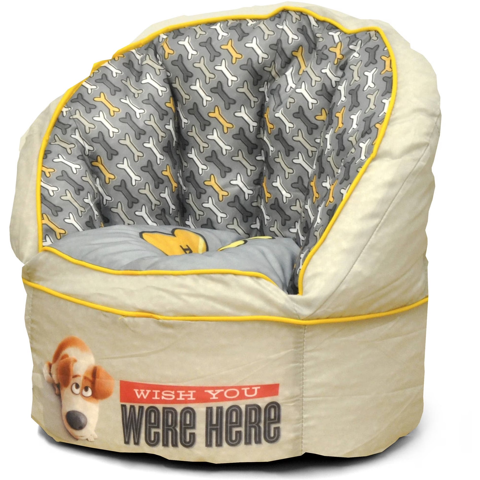 Secret Life of Pets Toddler Bean Bag Chair, Grey Polyester