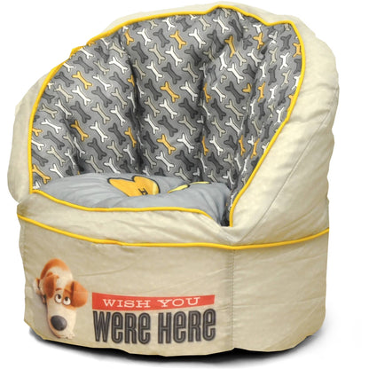Secret Life of Pets Toddler Bean Bag Chair, Grey Polyester