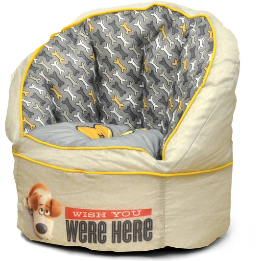 Secret Life of Pets Toddler Bean Bag Chair, Grey Polyester