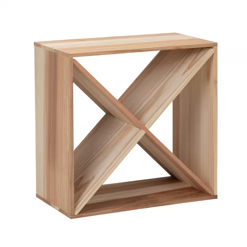 24-Bottle Modular Wine Rack, Stackable Wine Storage Cube for Bar Cellar Kitchen Dining, 4 Sets