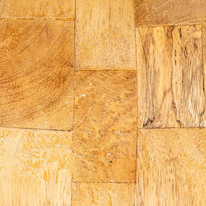 3-Bottle Brown Mango Wood End Grain Tabletop Wine Rack