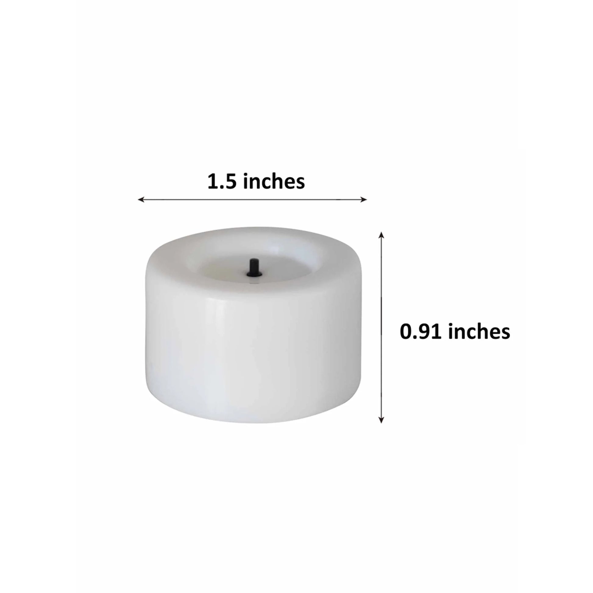 Unscented Led Tealights Flameless Candles, White, 4.60", 0.18 Lb