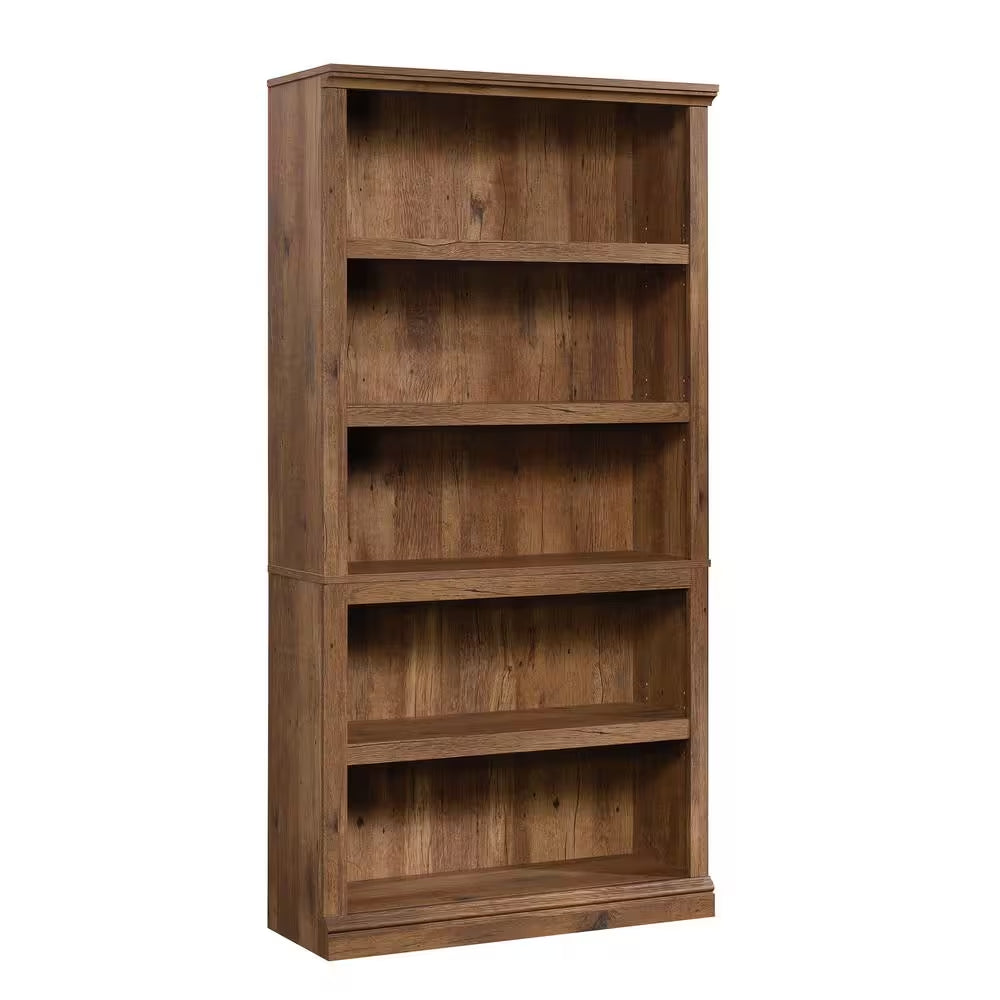35.276 In. Wide Laurel Oak 5-Shelf Standard Bookcase