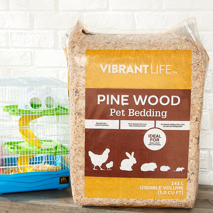 (4 Pack)  Pine Wood Pet Bedding, 141 L Bag