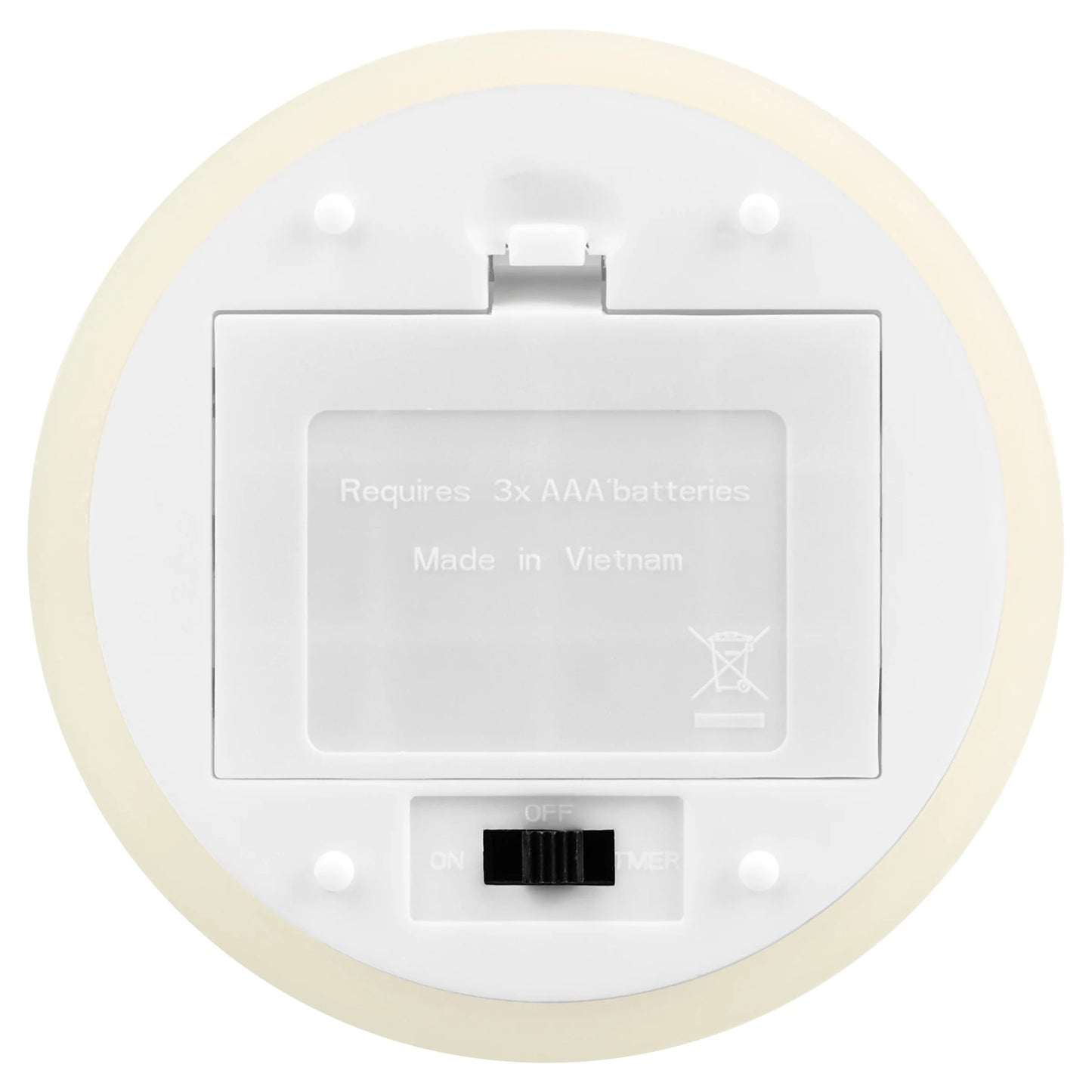 Unscented Flameless LED Pillar Candle, Ivory, Various Sizes, 3 Count