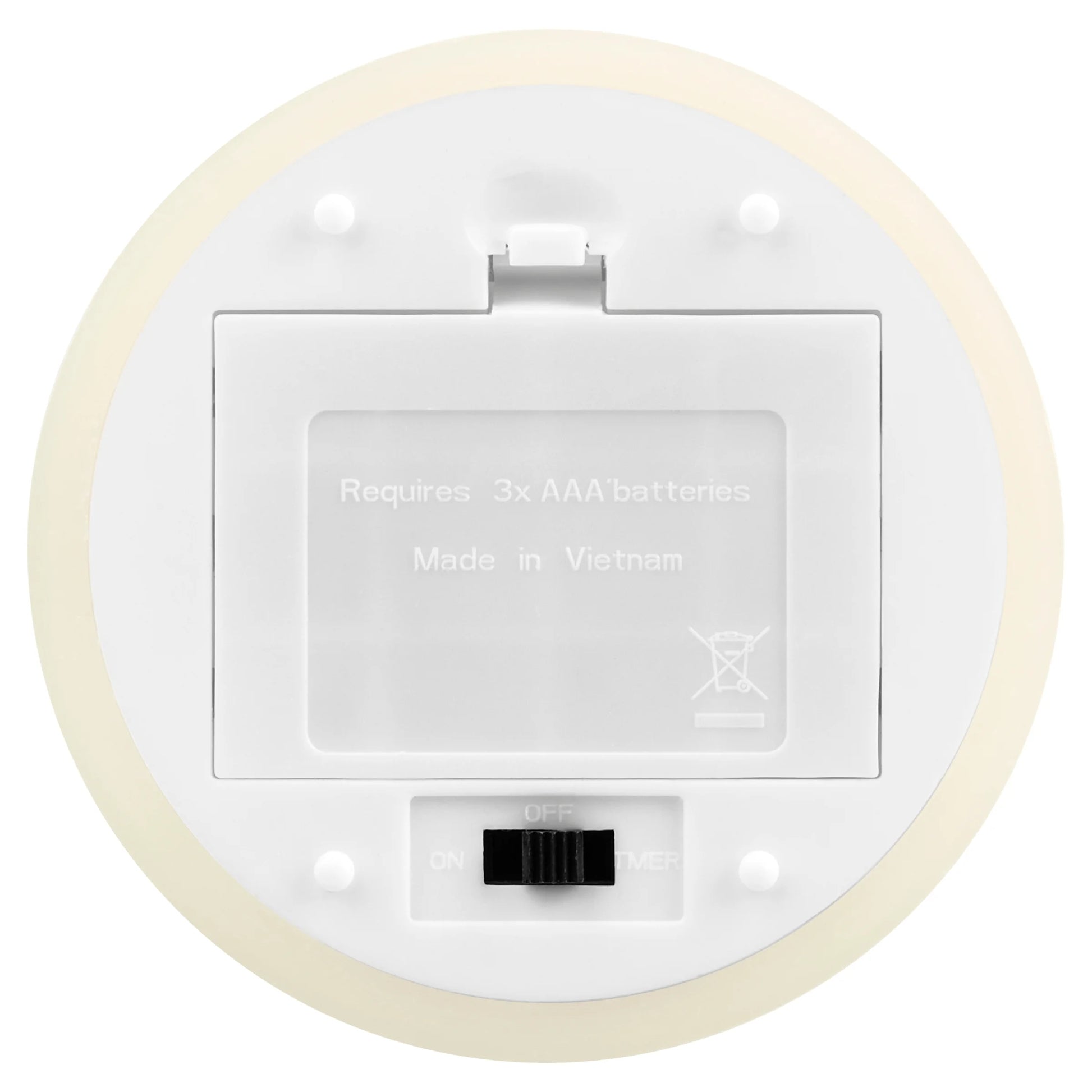 Unscented Flameless LED Pillar Candle, Ivory, Various Sizes, 3 Count