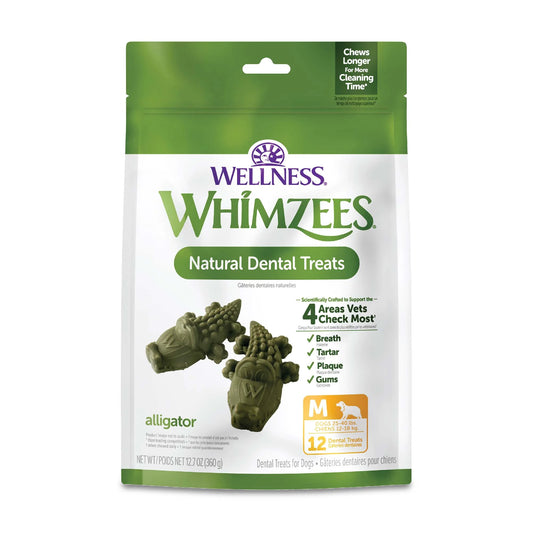 Wellness® ® Alligator Natural Grain Free Dental Chews for Dogs, Medium Breed, 12 Count