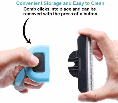 Professional Pet Brush - Grooming and Deshedding Tool for Cats and Dogs