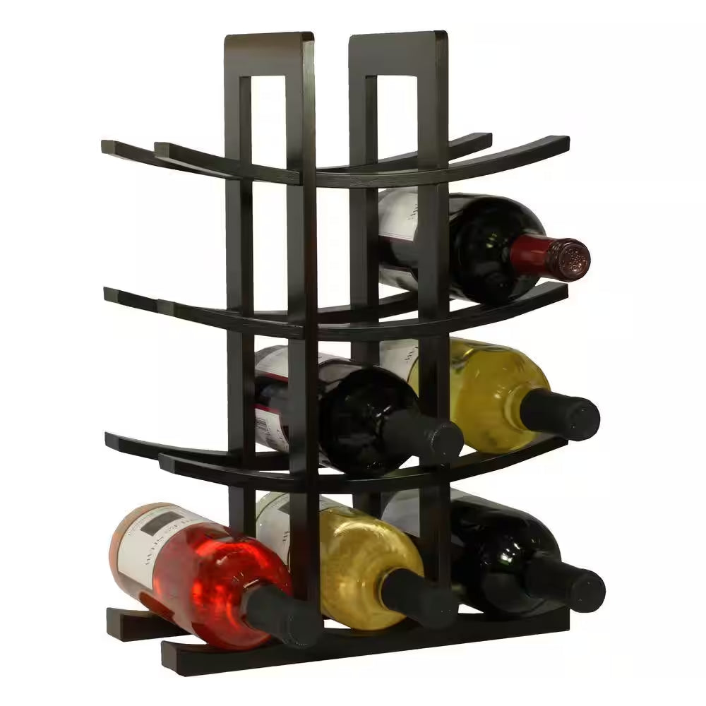 12-Bottle Bamboo Countertop Wine Rack