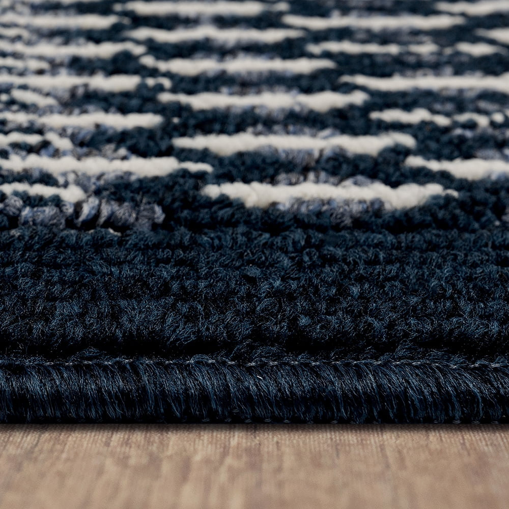 Silvestre Border Indoor Area Rug, Dark Blue, 30" X 45"