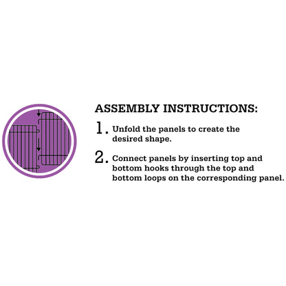 (3 Pack)  Portable Steel Wire Play Pen for Small Pets, Customizable, 10 Panels, Indoor & Outdoor Use, 9" Tall