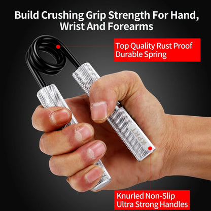 Power Gripper Set - Pro Hand Grip Strengthener Set of 3, Wrist and Forearm Exerciser, Build Crushing Grip Strength and Mobility 100/150/200 Lbs Set