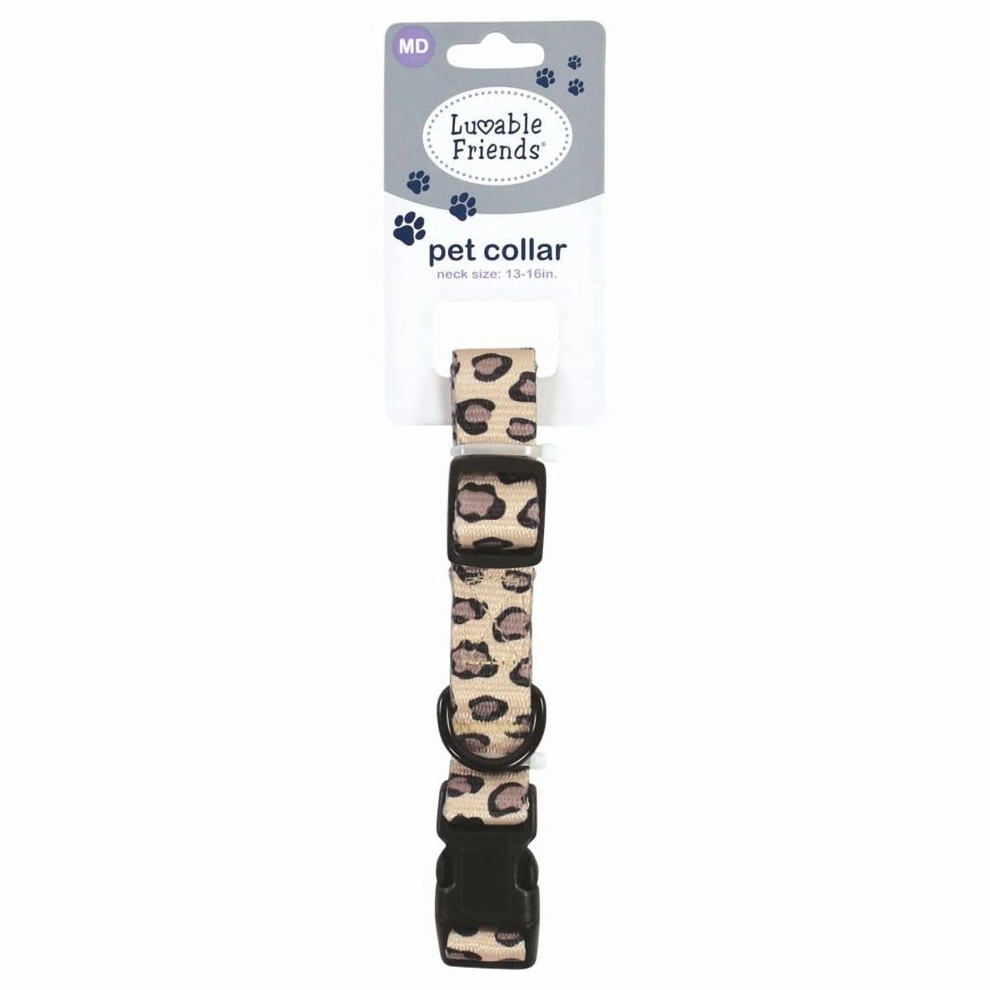 Unisex Pet Collar, Leopard, Large