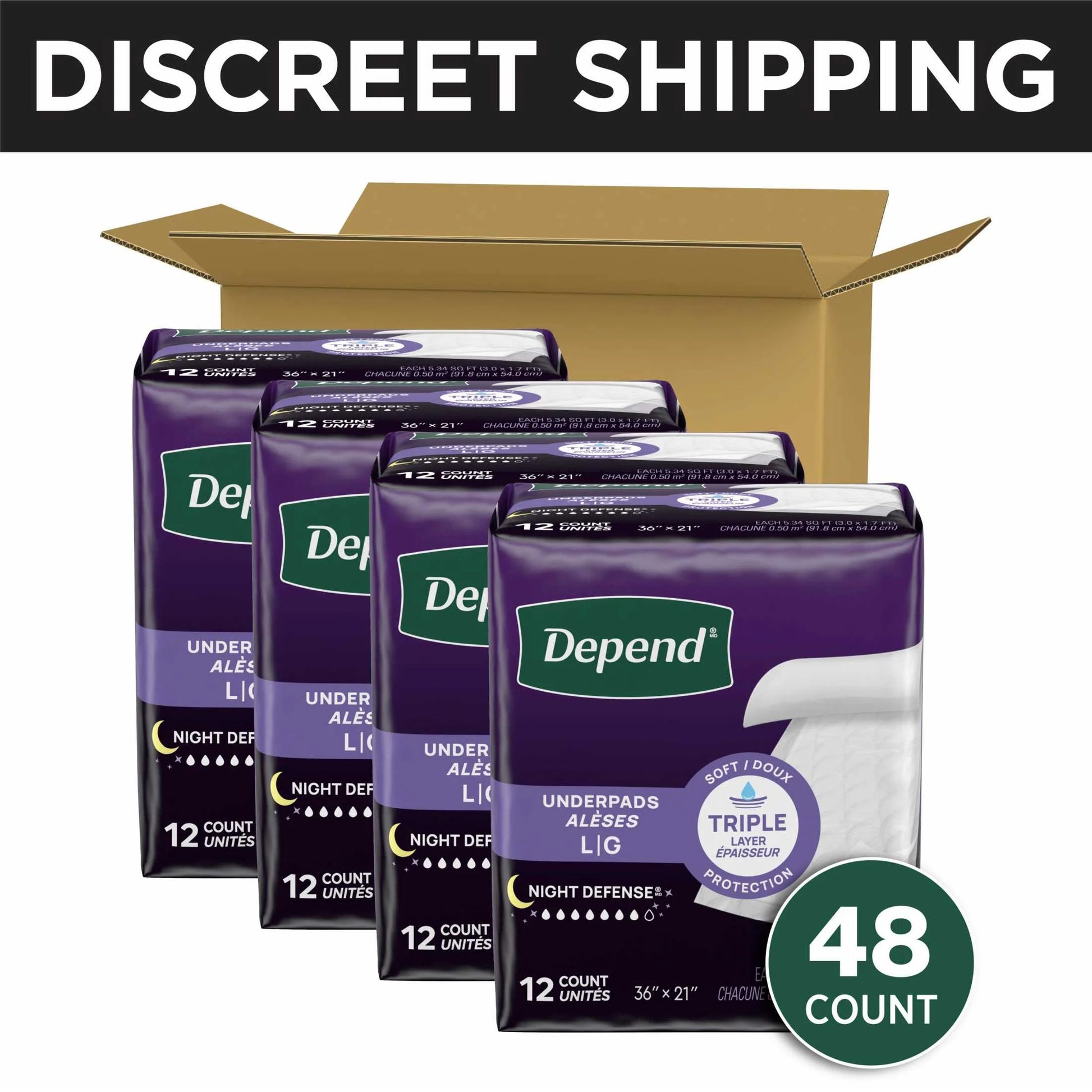 Underpads, Disposable Incontinence Bed Pads for Adults, 36" X 21", 48 Count