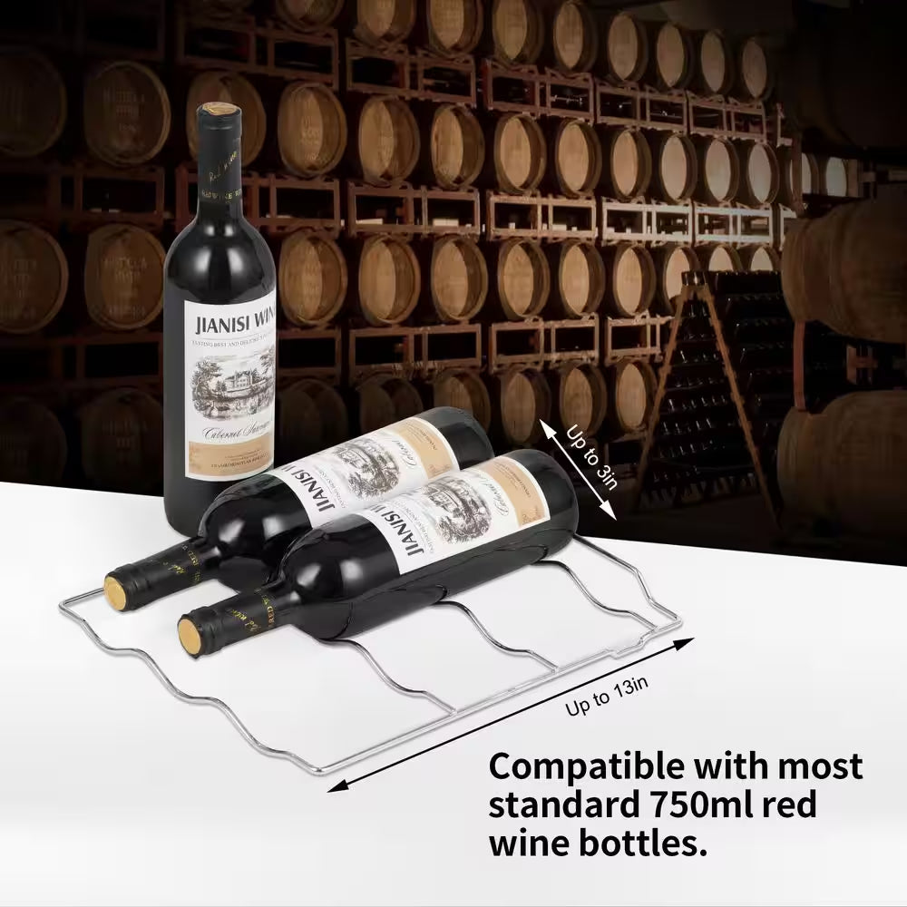 13.6 In. Black Freestanding Beverage Center 18-Bottle Wine Cooler with Adjustable Stainless Steel Wire Shelves